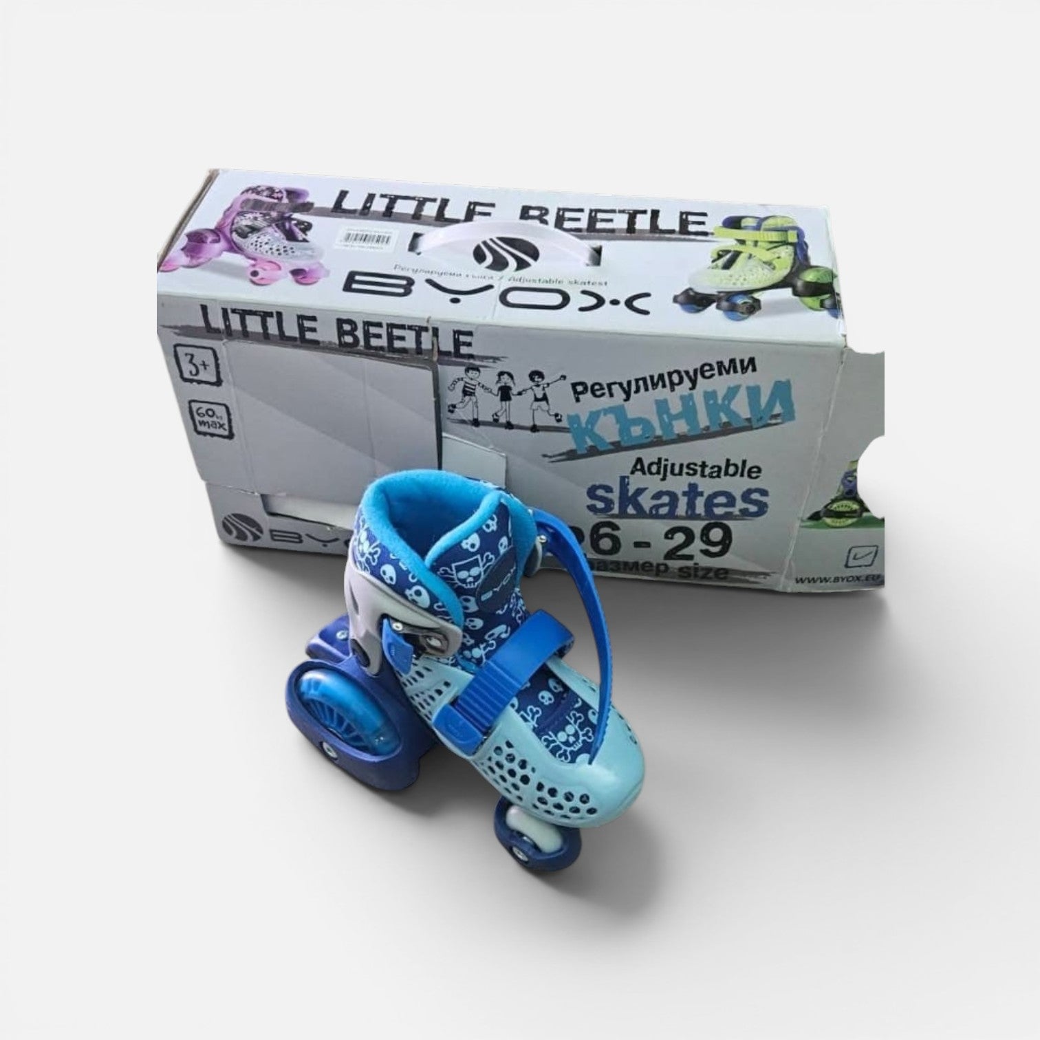 Patinele cu rotile reglabile pentru copii Byox Little Beetle (Mărimea XS 26-29)